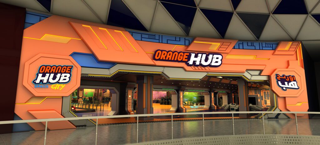 space city orange hub entrance facade