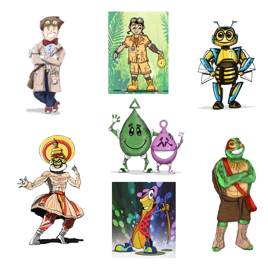 mascots and characters designed by funco